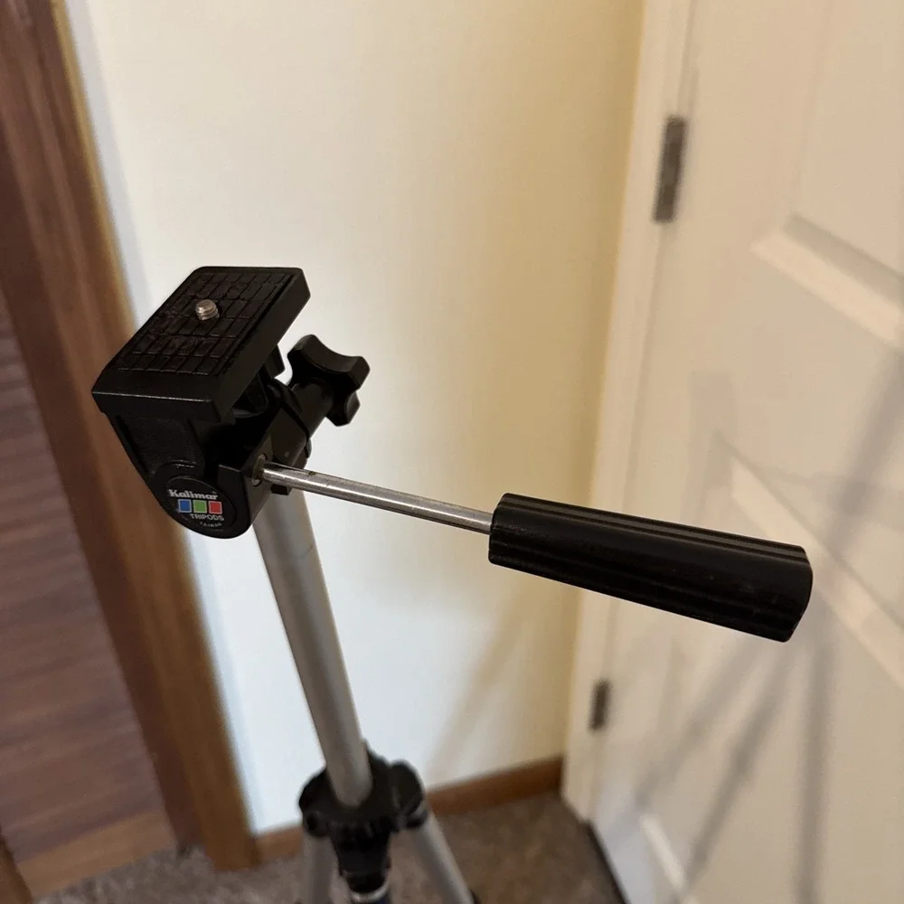 Vintage Kalimar PS-3 Compact Camera Tripod Silver Aluminum Lightweight Adjustabl
